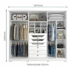 Guarda Roupa 6 Portas Mdf Com Espelho E Pés Guarapari Panan