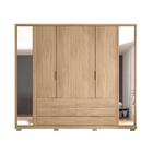 Guarda Roupa 6 Portas Milão Com Espelho Buriti