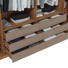 Guarda Roupa 6 Portas Milão Fendi Havana