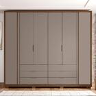 Guarda Roupa 6 Portas Milão Fendi Havana