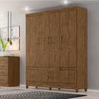 Guarda Roupa 6 Portas Ms912 Castanho Wood 912331 Moval