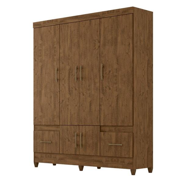 Guarda Roupa 6 Portas Ms912 Castanho Wood 912331 Moval