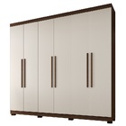 Guarda Roupa 6 Portas New Master Benetil Imbuia-off White