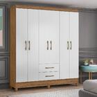 Guarda Roupa 6 Portas Panamá Naturale Branco 953026 Moval