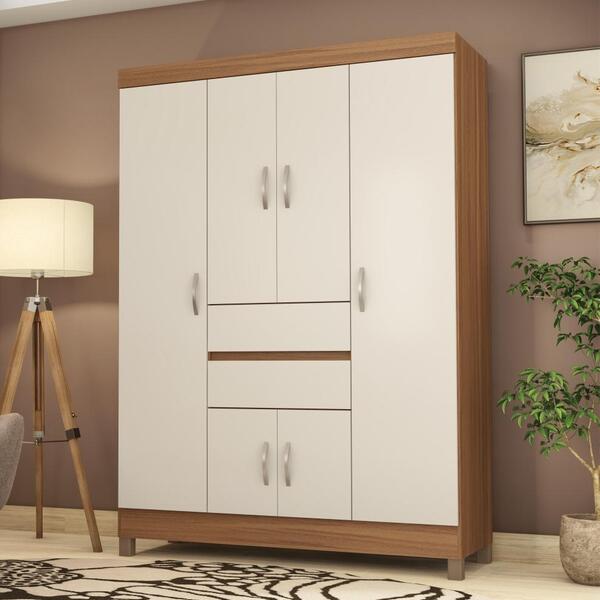 Guarda Roupa 6 Portas Pescara Amendola Off-white