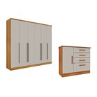 Guarda-roupa 6 Portas Portugal E Comoda 4 Gavetas Chicago Esp