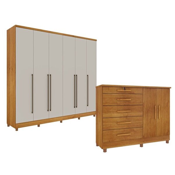 Guarda-roupa 6 Portas Portugal E Comoda 5 Gavetas Istambul Co