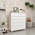 Guarda-roupa 6 Portas Portugal E Comoda 5 Gavetas Premium Com