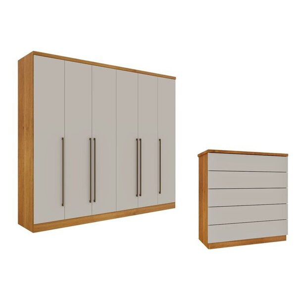 Guarda-roupa 6 Portas Portugal E Comoda 5 Gavetas Premium Esp