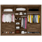 Guarda Roupa 6 Portas Potente 4 Ripado 100 Mdf Móveis Europa