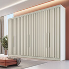 Guarda Roupa 6 Portas Potente 6 Com Ripado Com Espelho 100 Md