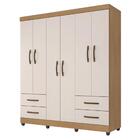 Guarda Roupa 6 Portas Quintana Nature Off White