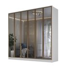 Guarda-roupa 6 Portas Reflecta 4 Gavetas Internas Ravi Branco