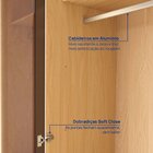 Guarda-roupa 6 Portas Reflecta Com Led 100% Mdf Orion Cabecas