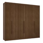 Guarda Roupa 6 Portas Ripadas 8 Gavetas Grécia Cacau