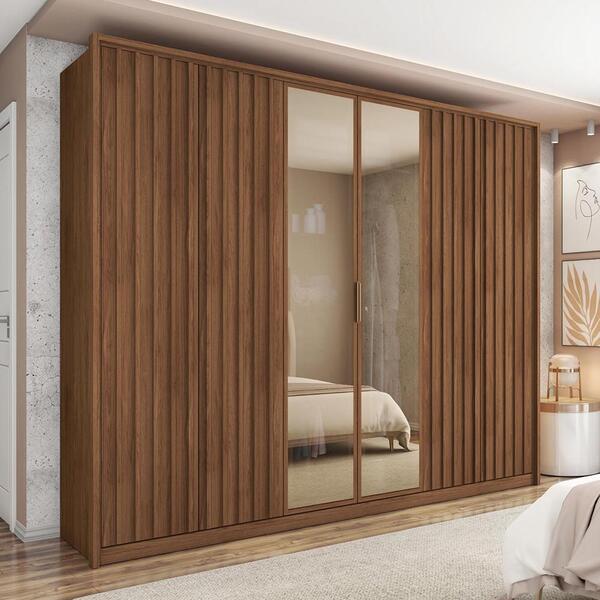 Guarda Roupa 6 Portas Ripado Borba Havana