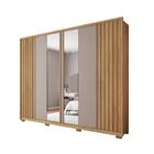 Guarda Roupa 6 Portas Ripado Com 2 Espelhos Foz Buriti Fendi
