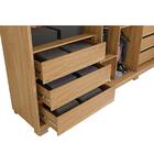 Guarda Roupa 6 Portas Ripado Com 2 Espelhos Lamego Buriti Fen