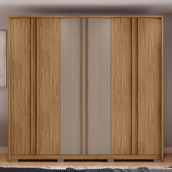 Guarda Roupa 6 Portas Ripado Lotus Buriti Fendi