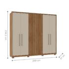 Guarda Roupa 6 Portas Ripado Minho Buriti Off White