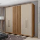 Guarda Roupa 6 Portas Ripado Minho Buriti Off White