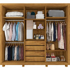 Guarda Roupa 6 Portas Rovere Off White Docelar Verona Com Esp