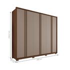 Guarda Roupa 6 Portas Santiago Fendi Havana