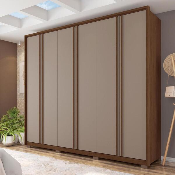 Guarda Roupa 6 Portas Santiago Fendi Havana