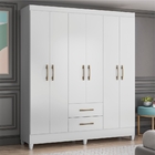 Guarda Roupa 6 Portas Stewart Branco
