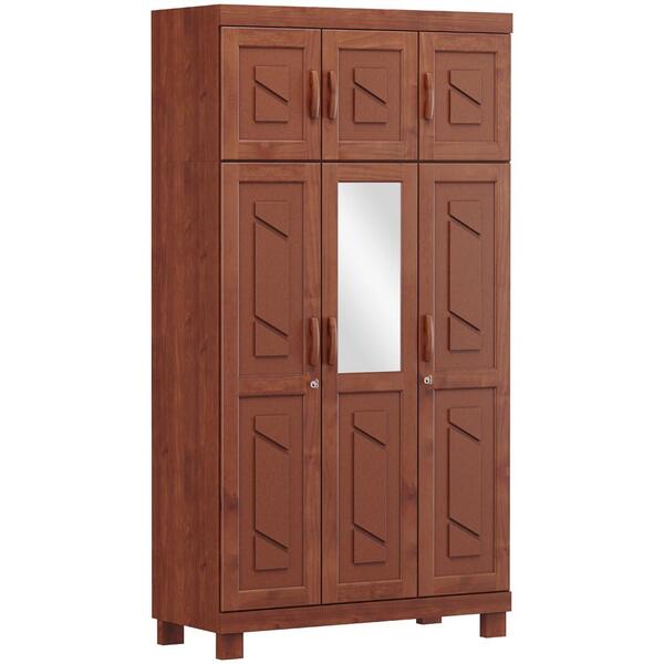 Guarda Roupa 6 Pt Com Espelho 1260 Cobre Mdf/madeira Maciça F