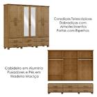 Guarda Roupa 6p 6g Espelho Madeira Maciça 248 Cm 2254 Milani