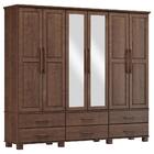 Guarda Roupa 6p 6g Espelho Madeira Maciça 248 Cm 2254 Milani