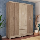 Guarda Roupa 6p Bremen Nogal/vanilla