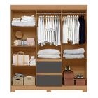 Guarda Roupa 6p Com Espelho Alpha Nature Titanium