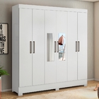 Guarda Roupa 6p Com Espelho Bona Branco