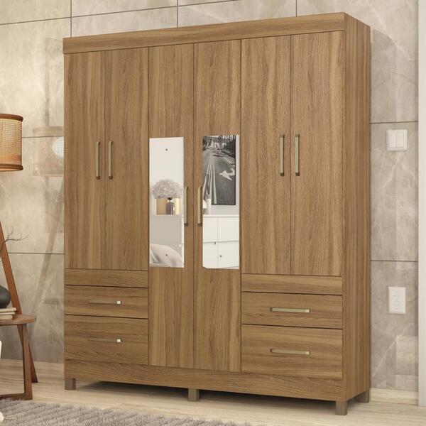 Guarda Roupa 6p Com Espelho Candy Amendola