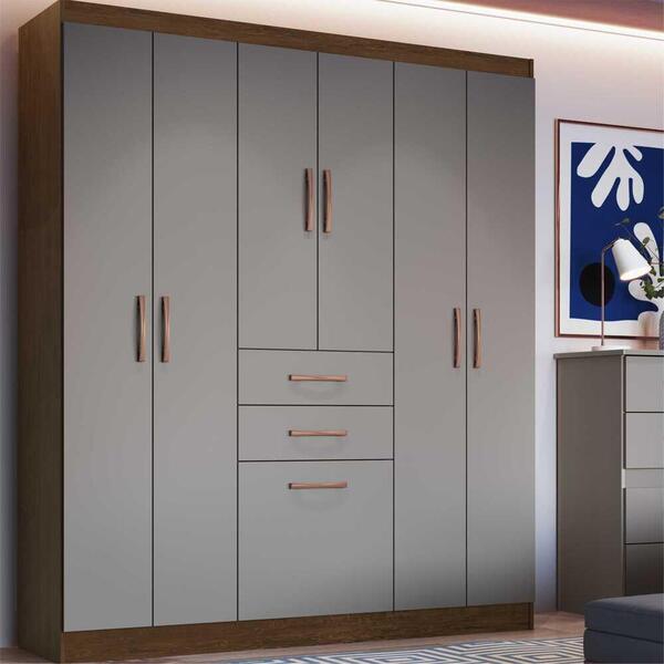 Guarda-roupa 7 Portas 2 Gavetas Bali Multimóveis Cr4150 Coffe