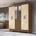 Guarda Roupa 7 Portas Com Espelho Castanho Avelã 897381