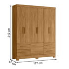 Guarda Roupa 7 Portas Lisboa Freijó