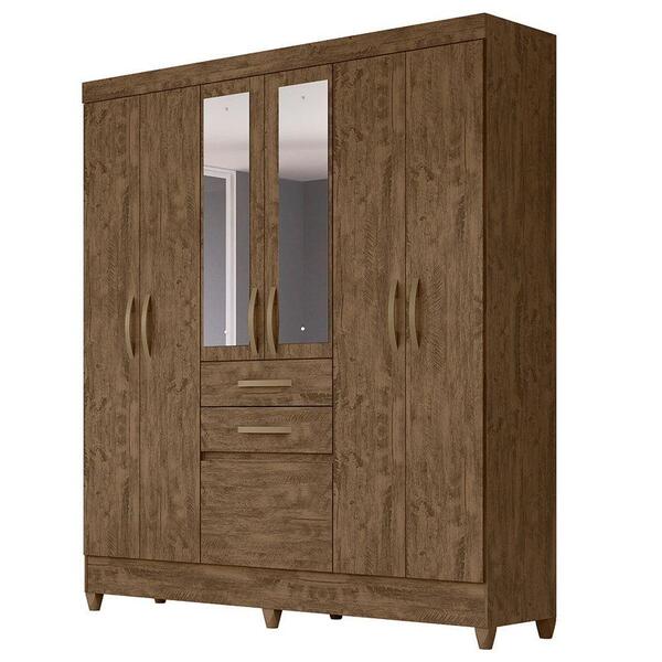 Guarda Roupa 7 Portas New Mafra Castanho Wood 897331