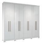 Guarda Roupa 8.4 Casal 08 Portas Santos Andirá Havana Branco