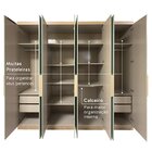 Guarda-roupa 8 Portas 240cm X 220cm X 47cm Milan Capuccino /