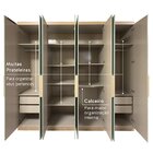 Guarda-roupa 8 Portas 240cm X 220cm X 47cm Milan Capuccino /