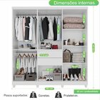 Guarda-roupa 8 Portas 2 Gavetas Master  Branco Neve