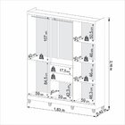 Guarda-roupa 8 Portas 2 Gavetas Master Imop Móveis Wengue Nat