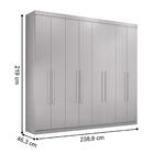 Guarda Roupa 8 Portas 4 Gavetas Casal Madri Branco
