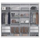 Guarda Roupa 8 Portas 4 Gavetas Casal Madri Branco