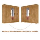 Guarda Roupa 8 Portas 4 Gavetas Com Espelho Freijó Shumani Sh
