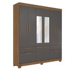 Guarda-roupa 8 Portas 4 Gavetas Com Espelho Mdp Curitiba Jato