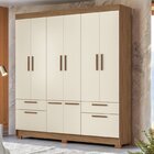 Guarda-roupa 8 Portas 4 Gavetas Com Espelho Mdp Curitiba Jato